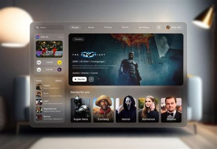 Streaming platform homepage